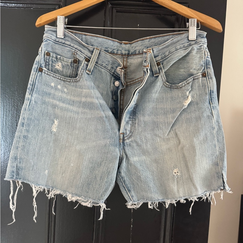 Levi's Blue Jean Shorts Distressed Cut-Off Style